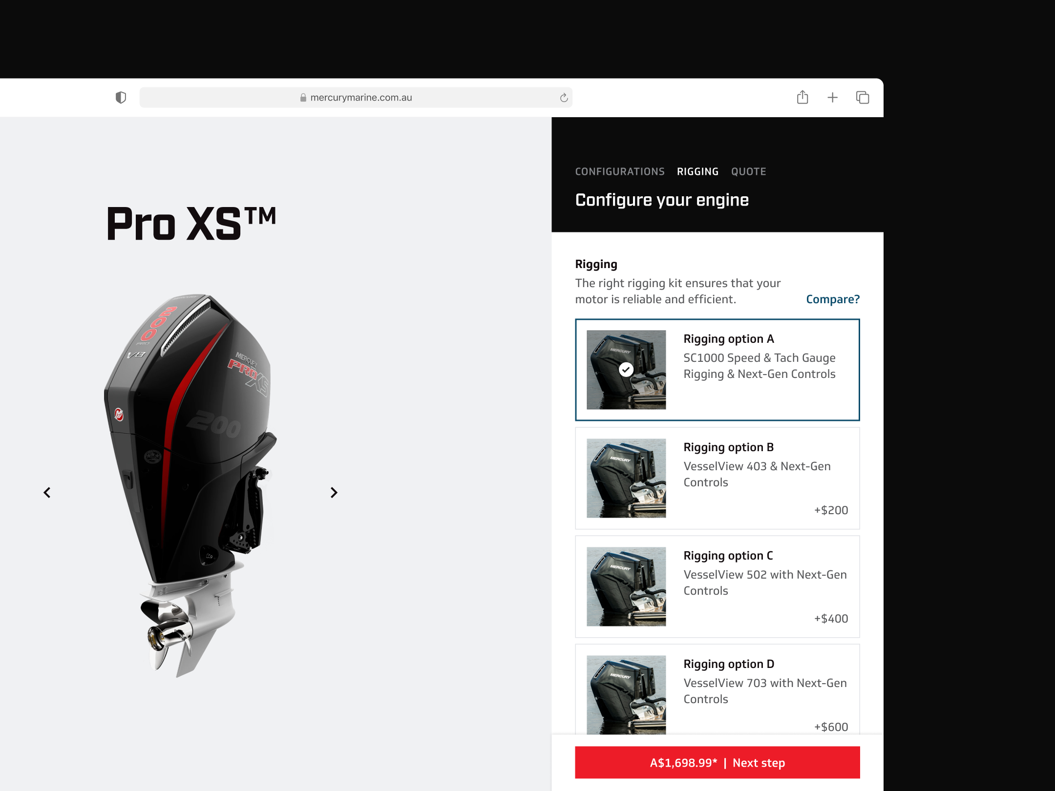 Mercury Marine Configurator